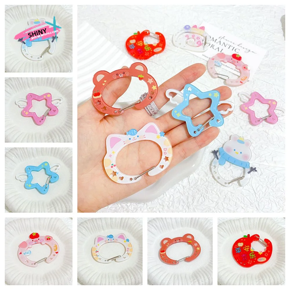 Climbing Hook Acrylic Cartoon Carabiner Snowman Star with Wing Blueberry Cake Keychain Cat Piggy Cute Mountaineering Buckle
Climbing Hook Acrylic Cartoon Carabiner Snowman Star with Wing Blueberry Cake Keychain Cat Piggy Cute Mountaineering Buckle