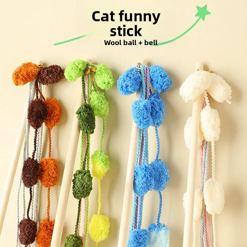 Cat Teaser Toy Long Strip Wool Ball with Bell Cat Toy Self-hi Antiboredom Scratch-resistant Cat Teaser Stick Pet Supplies
Cat Teaser Toy Long Strip Wool Ball with Bell Cat Toy Self-hi Antiboredom Scratch-resistant Cat Teaser Stick Pet Supplies