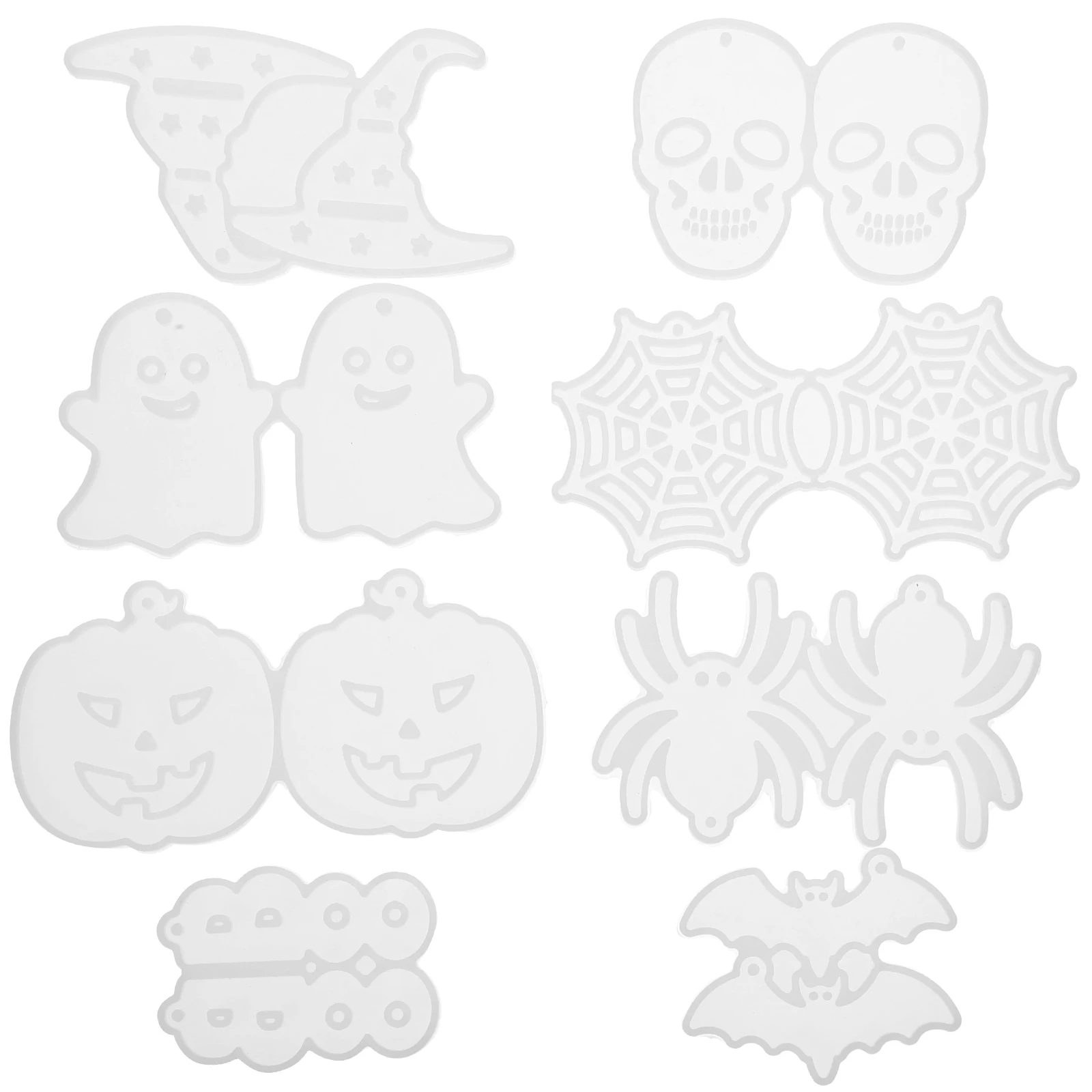 8 Pcs Earring Mold Jewelry Silicone Pendant Earrings Halloween Moulds Resin Ornament Silica Gel Making Molds Handmade
8 Pcs Earring Mold Jewelry Silicone Pendant Earrings Halloween Moulds Resin Ornament Silica Gel Making Molds Handmade