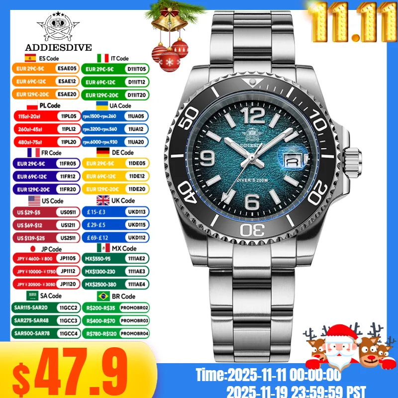 ADDIESDIVE 41 мм часы для мужчин AD2513 BGW9 супер светящиеся reloj hombre кварцевые часы relogio masculino 20 бар водонепроницаемые часы
ADDIESDIVE 41 мм часы для мужчин AD2513 BGW9 супер светящиеся reloj hombre кварцевые часы relogio masculino 20 бар водонепроницаемые часы