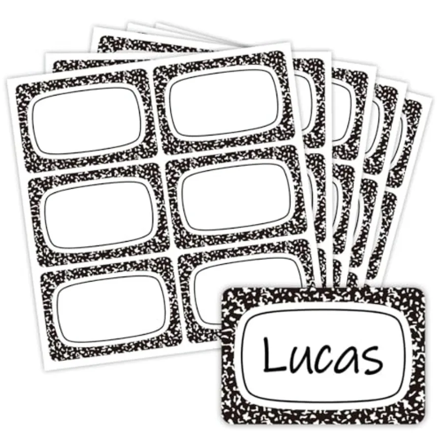 180 Pcs Name Tag Stickers Self-Adhesive Nameplate Decal Black and White Blank Name Label for Back to School Classroom Bulletin
180 Pcs Name Tag Stickers Self-Adhesive Nameplate Decal Black and White Blank Name Label for Back to School Classroom Bulletin