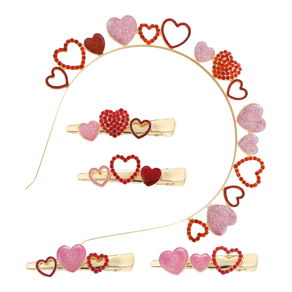 5pcs Heart Shaped Hair Headband Set Valentine's Day Alloy Accessories Women Girls Romantic Photo Booth Prop Birthday Gift
5pcs Heart Shaped Hair Headband Set Valentine's Day Alloy Accessories Women Girls Romantic Photo Booth Prop Birthday Gift