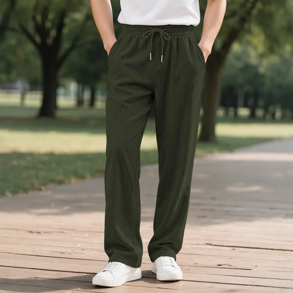 New High Street Men's Corduroy Pants Casual Sporty Straight Leg mid Waist Polyester Fiber Pure Color Leisure Trousers
New High Street Men's Corduroy Pants Casual Sporty Straight Leg mid Waist Polyester Fiber Pure Color Leisure Trousers