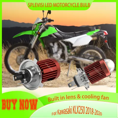 LED-koplamp motorfiets met autofocuslens, aluminium behuizing, IP67-waarde 3000 K / 6000 K voor Kawasaki KLX250 2018 2019 2020