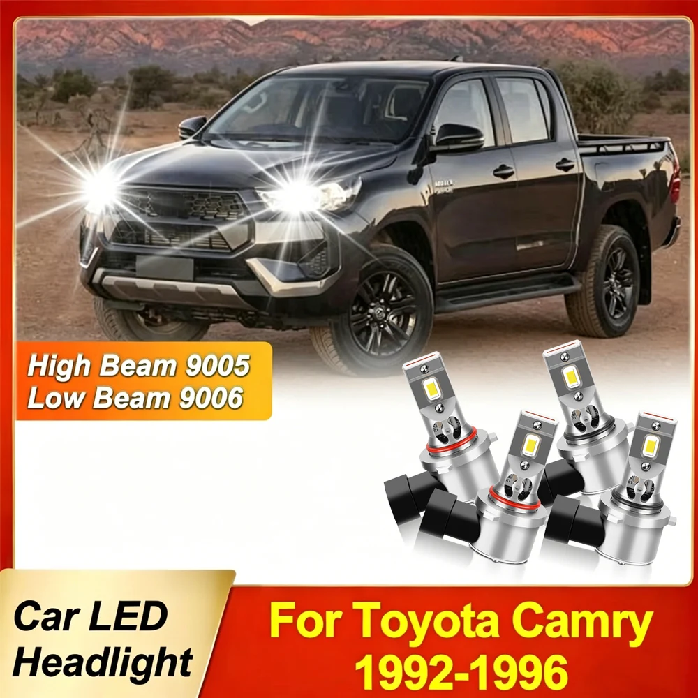 2Pcs LED Headlight Bulbs 9005 and 9006 Combination Set Auto Lamp 6000K White For Toyota Camry (XV30) 1992 1993 1994 1995 1996
2Pcs LED Headlight Bulbs 9005 and 9006 Combination Set Auto Lamp 6000K White For Toyota Camry (XV30) 1992 1993 1994 1995 1996