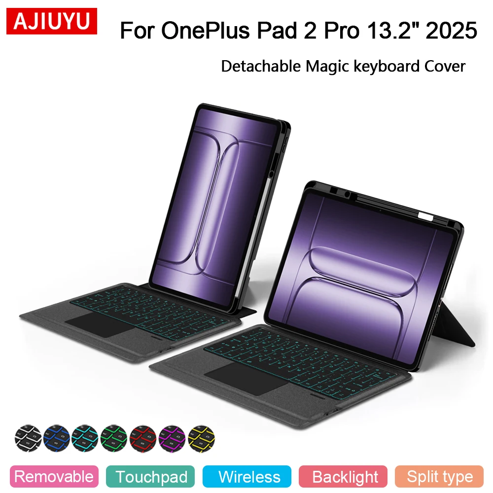 Клавиатура с сенсорной панелью AJIUYU для OnePlus Pad2 PRO 2025, чехол OnePlus Pad 2 Pro 13,2 дюйма OPD2413, съемный чехол для волшебной клавиатуры
Клавиатура с сенсорной панелью AJIUYU для OnePlus Pad2 PRO 2025, чехол OnePlus Pad 2 Pro 13,2 дюйма OPD2413, съемный чехол для волшебной клавиатуры