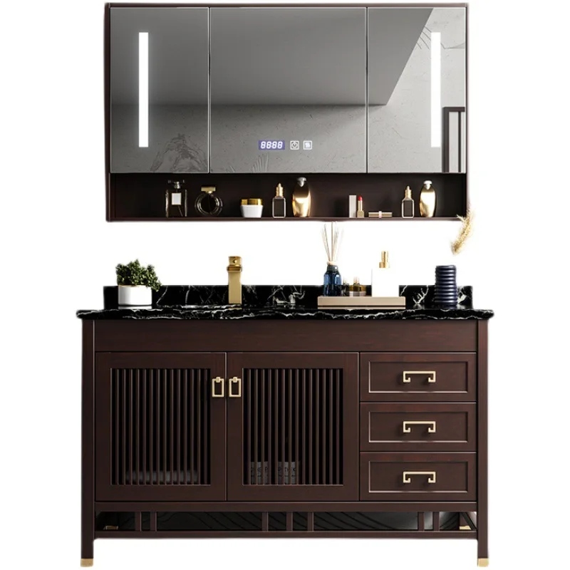 New Chinese rock slab bathroom cabinet combination solid wood oak sink wash basin combination bathroom cabinet
New Chinese rock slab bathroom cabinet combination solid wood oak sink wash basin combination bathroom cabinet