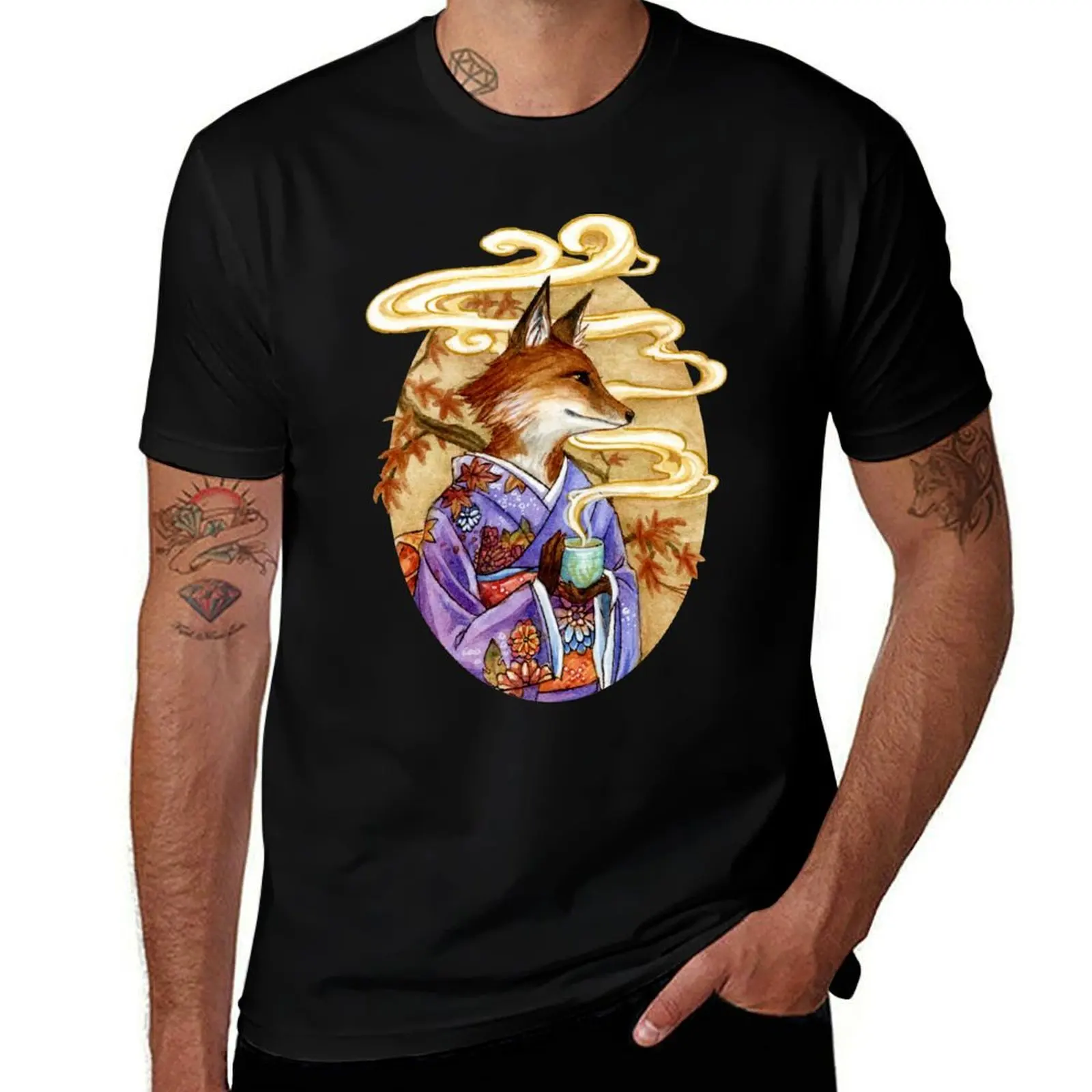 Autumn Tea Time Kitsune Fox T-Shirt oversize t-shirts man cute clothes vintage clothes anime tshirt Men's t-shirt
Autumn Tea Time Kitsune Fox T-Shirt oversize t-shirts man cute clothes vintage clothes anime tshirt Men's t-shirt