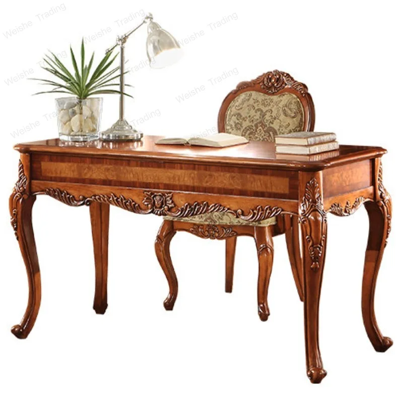 American desk European solid wood desk Home desk Computer desk Small apartment study table Bedroom desk 1.3
American desk European solid wood desk Home desk Computer desk Small apartment study table Bedroom desk 1.3