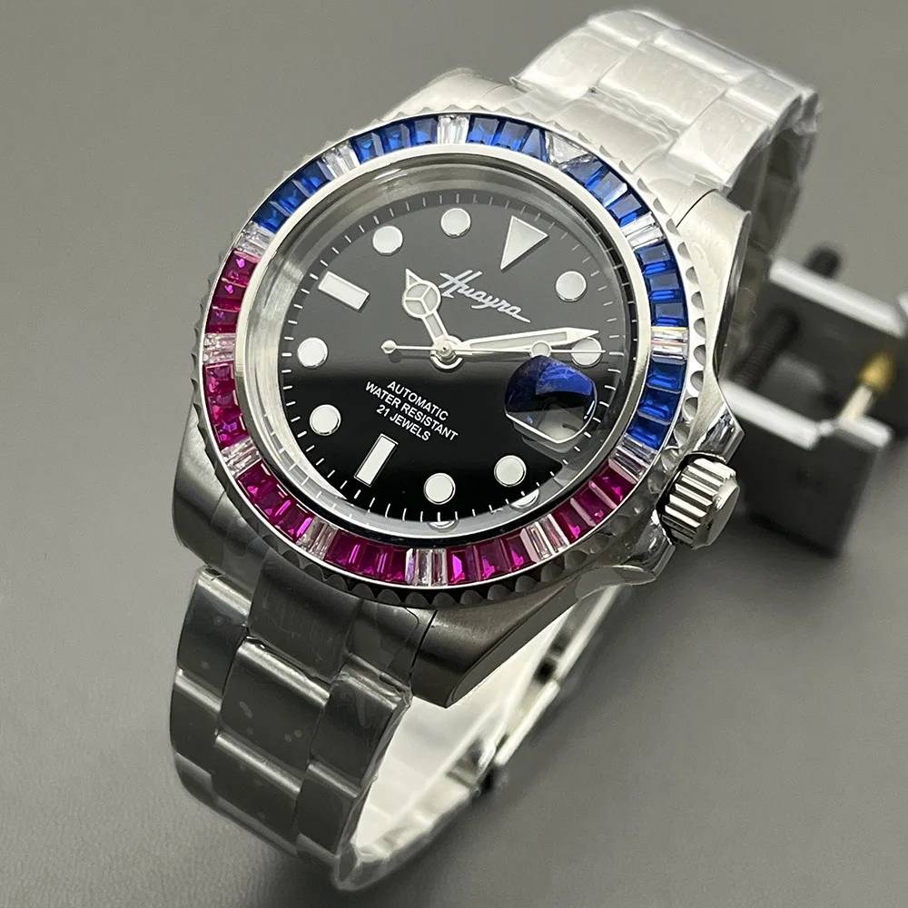 Men's 40MM Automatic Watch Stainless Steel Mechanical Watch Brushed Polished Case Sapphire Glass Waterproof Black Dial ST1612
Men's 40MM Automatic Watch Stainless Steel Mechanical Watch Brushed Polished Case Sapphire Glass Waterproof Black Dial ST1612