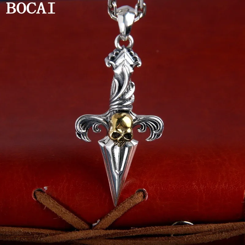 BOCAI S925 Pure Silver Retro Style Hip-hop Tibetan Magic Artifact Diamond Pestle Skull Head Pendant
BOCAI S925 Pure Silver Retro Style Hip-hop Tibetan Magic Artifact Diamond Pestle Skull Head Pendant