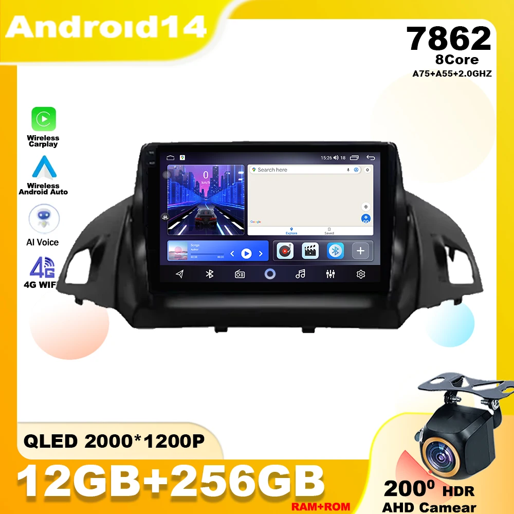 Android 14 For FORD C-MAX KUGA 2 ESCAPE 3 2012 - 2019 Car Radio Carplay Auto Player Multimedia Navigation GPS WIFI BT stereo DSP
Android 14 For FORD C-MAX KUGA 2 ESCAPE 3 2012 - 2019 Car Radio Carplay Auto Player Multimedia Navigation GPS WIFI BT stereo DSP