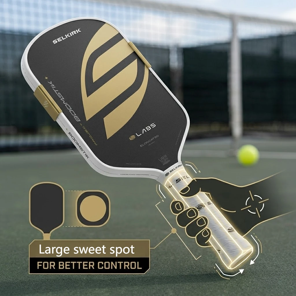 Selkirk LABS Project Boomstik Elongated Pickleball Paddle High Spin Large Sweet USAP Approved Pro Competition Training Racket
Selkirk LABS Project Boomstik Elongated Pickleball Paddle High Spin Large Sweet USAP Approved Pro Competition Training Racket