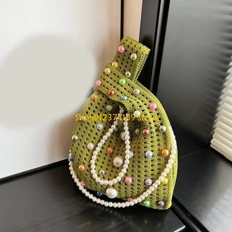 G5AE Sophisticated Single Shoulder Handbag Hollow Out Knitted Beaded Chain Wrist Bag
G5AE Sophisticated Single Shoulder Handbag Hollow Out Knitted Beaded Chain Wrist Bag