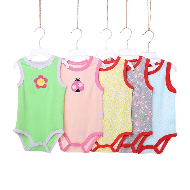 5 Packs Random Style Cartoon Print Baby Bodysuit Cotton Sleeveless Baby Girl Clothes Summer Newborn Clothes 0-24 Months
5 Packs Random Style Cartoon Print Baby Bodysuit Cotton Sleeveless Baby Girl Clothes Summer Newborn Clothes 0-24 Months