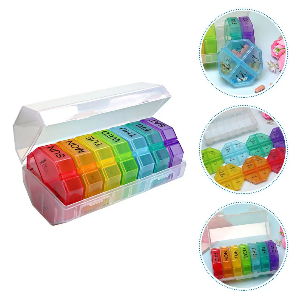 1Set Portable Medicine Container 28 Compartments 7-Day Weekly Pill Dispenser Lightweight Compact Travel Essential Senior
1Set Portable Medicine Container 28 Compartments 7-Day Weekly Pill Dispenser Lightweight Compact Travel Essential Senior
