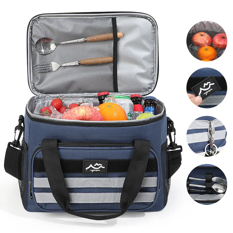 Camping Insulated Lunch Bag 4 Layer Waterproof Large Capacity Durable Crossbody Portable Outdoor Hiking Picnic Bags
Camping Insulated Lunch Bag 4 Layer Waterproof Large Capacity Durable Crossbody Portable Outdoor Hiking Picnic Bags