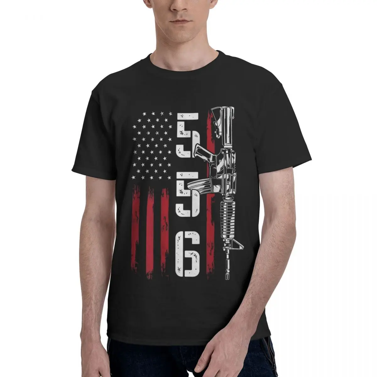 American Flag AR-15 Rifle 556 100% Cotton Casual Breathable Confortable Top Men's T-Shirts Funny Gifts
American Flag AR-15 Rifle 556 100% Cotton Casual Breathable Confortable Top Men's T-Shirts Funny Gifts