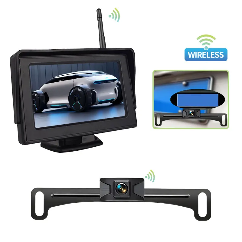 4.3 Inch Portable IPS Screen Monitor Night Vision Wireless License Plate Backup Reverse Camera for Car Truck RV
4.3 Inch Portable IPS Screen Monitor Night Vision Wireless License Plate Backup Reverse Camera for Car Truck RV