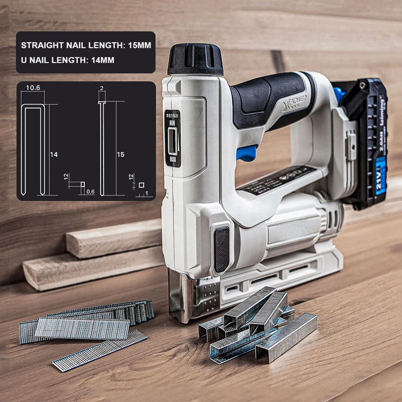 2 in 1 Cordless Electric Nail Gun Lithium Battery Charging Mode Dual-use Nail Gun for Upholstery Carpentry
2 in 1 Cordless Electric Nail Gun Lithium Battery Charging Mode Dual-use Nail Gun for Upholstery Carpentry