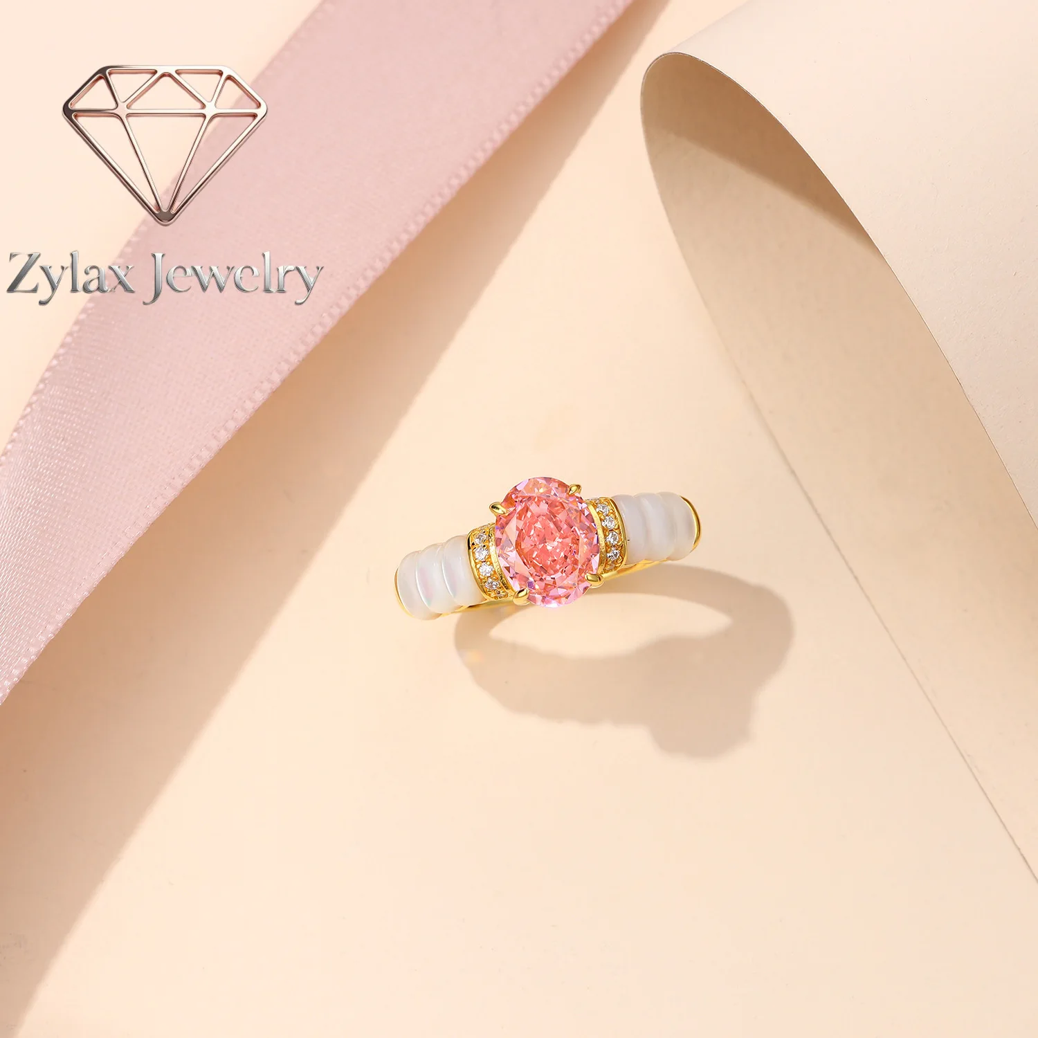 Zylax Jewelry Luxury 100% Real 18k Gold Women's White Fritillaria Paraiba Ring Oval Ice Flower Diamond Ring
Zylax Jewelry Luxury 100% Real 18k Gold Women's White Fritillaria Paraiba Ring Oval Ice Flower Diamond Ring