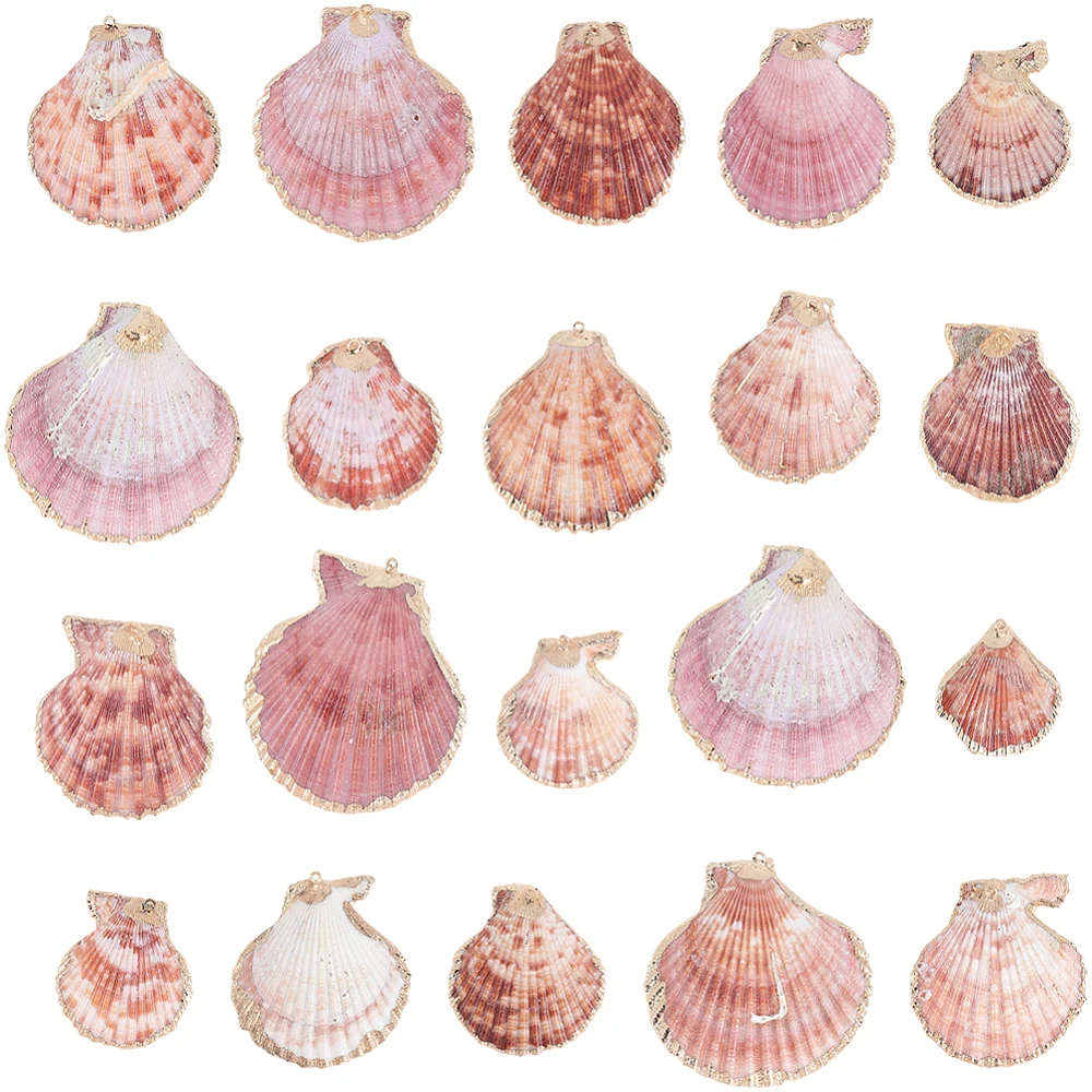 30Pcs Electroplated Multicolor Sea Shell Pendants Shell Shape Charms with Iron Findings Light Gold Sienna
30Pcs Electroplated Multicolor Sea Shell Pendants Shell Shape Charms with Iron Findings Light Gold Sienna