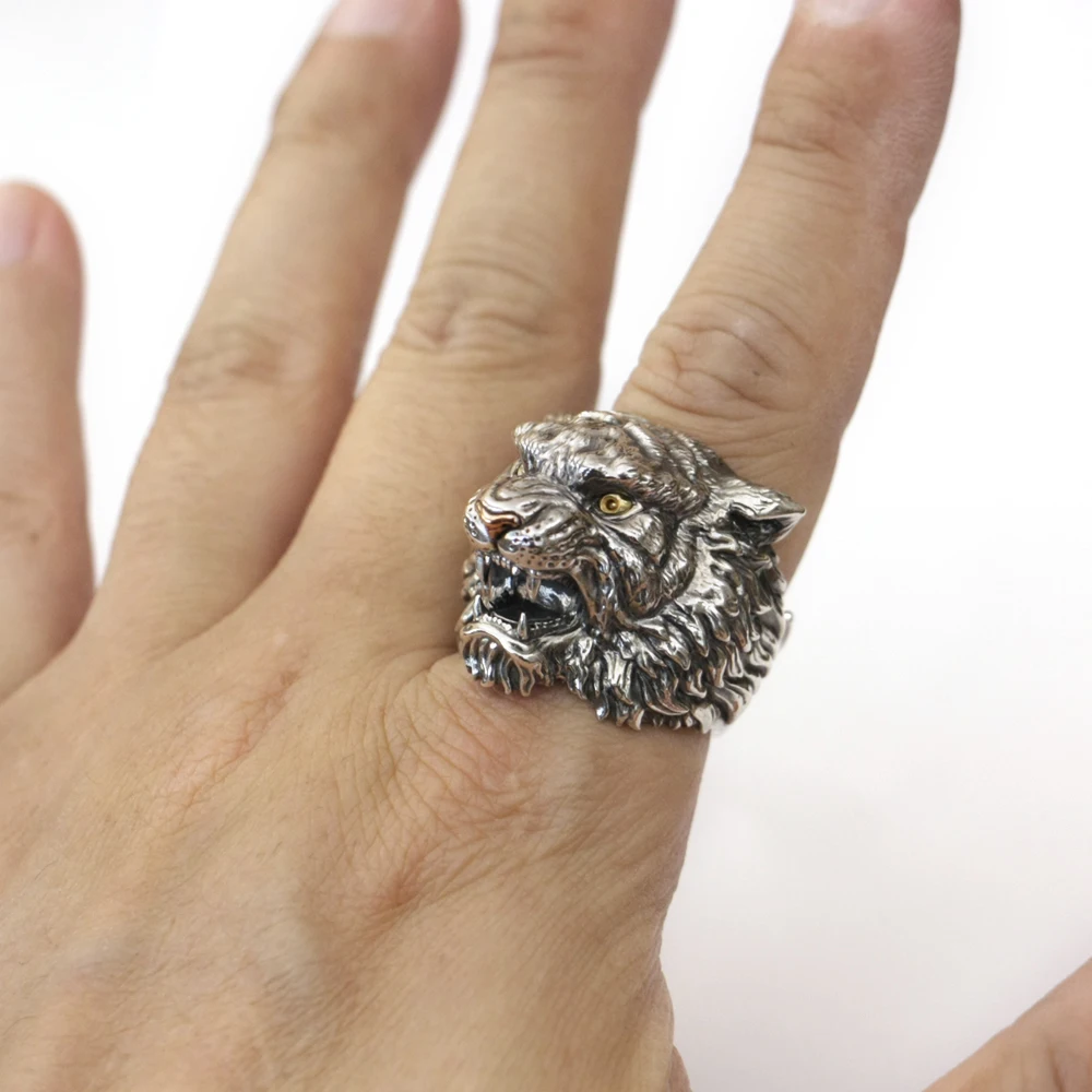 Brass Eyes Copper Nose 925 Sterling Silver Tiger Ring Biker Punk Jewelry TA433 US Size 8 to 15 BZ
Brass Eyes Copper Nose 925 Sterling Silver Tiger Ring Biker Punk Jewelry TA433 US Size 8 to 15 BZ
