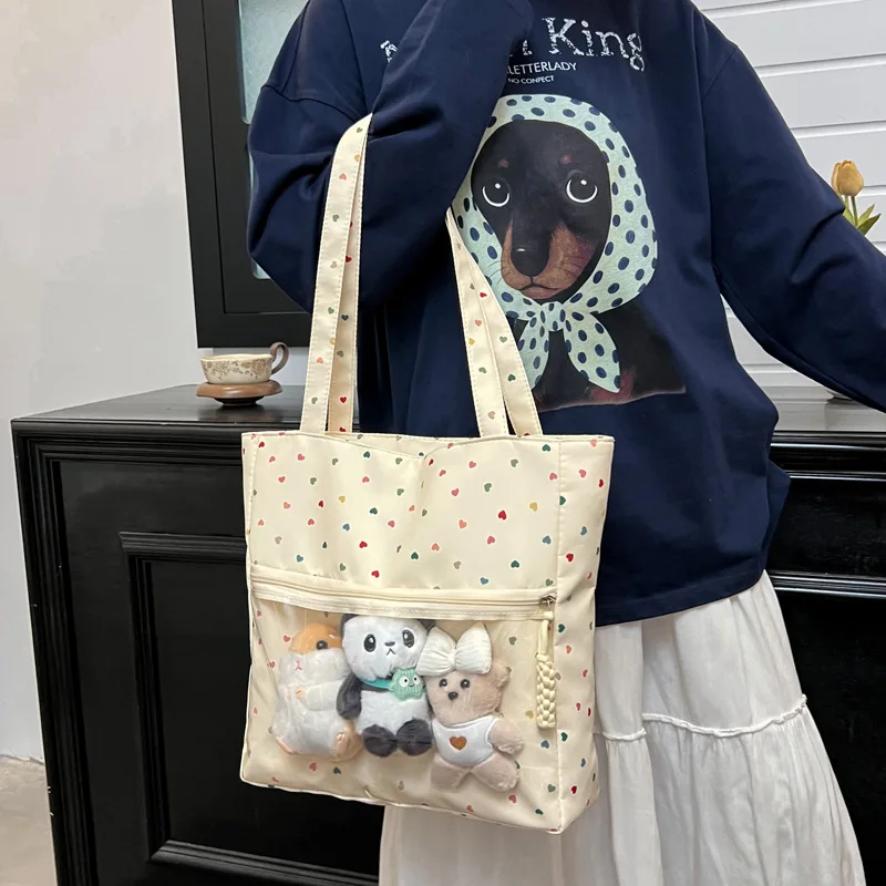 New Fashionable and Cute College Style Shoulder Bag Large Capacity and Versatile Y2K Portable Tote Bag Sweet Kawaii Ita Bag
New Fashionable and Cute College Style Shoulder Bag Large Capacity and Versatile Y2K Portable Tote Bag Sweet Kawaii Ita Bag