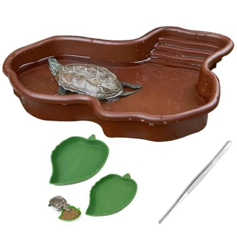 Reptile Water Pool for Turtle Bathing - Habitat Accessories and Enclosure for Salamander, Bearded Dragon, Lizard, Frog, Snake,
Reptile Water Pool for Turtle Bathing - Habitat Accessories and Enclosure for Salamander, Bearded Dragon, Lizard, Frog, Snake,