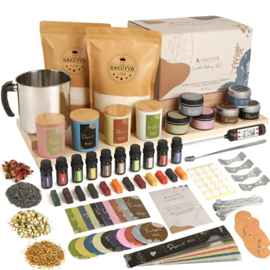 Candle Making DIY Kit for Adults, 10 Fragrances, Complete Craft Supplies
Candle Making DIY Kit for Adults, 10 Fragrances, Complete Craft Supplies