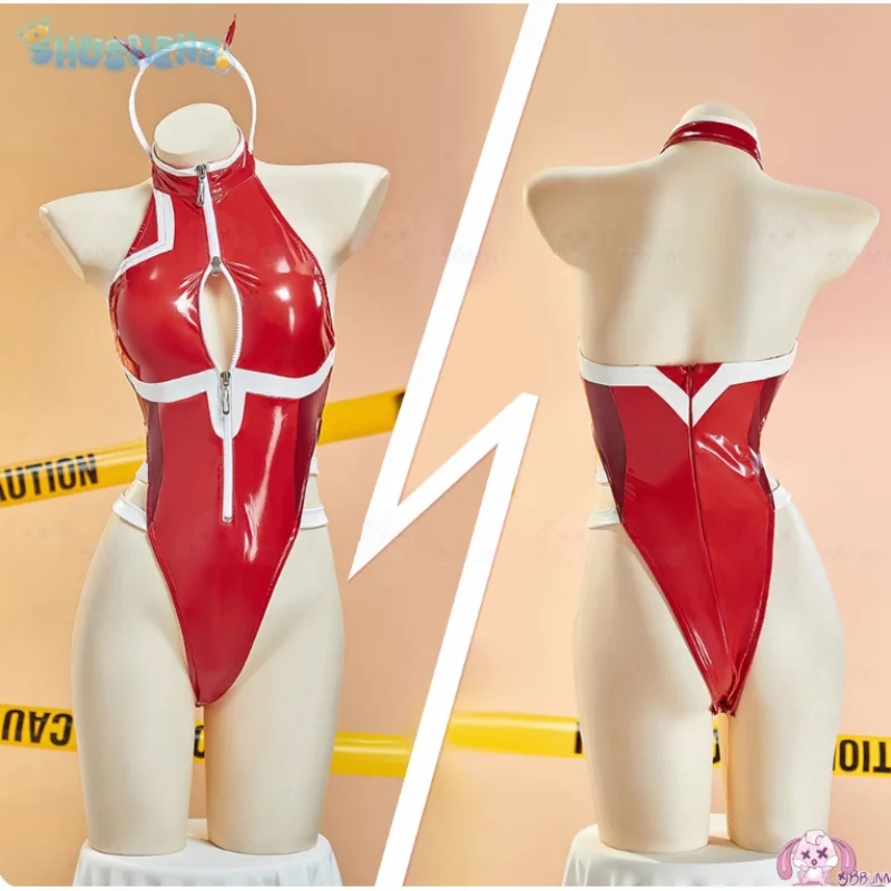 Zero Two Cosplay Costume Anime DARLING in the FRANXX Red leather jumpsuit headwear, gloves Halloween carnival women sexy uniform
Zero Two Cosplay Costume Anime DARLING in the FRANXX Red leather jumpsuit headwear, gloves Halloween carnival women sexy uniform