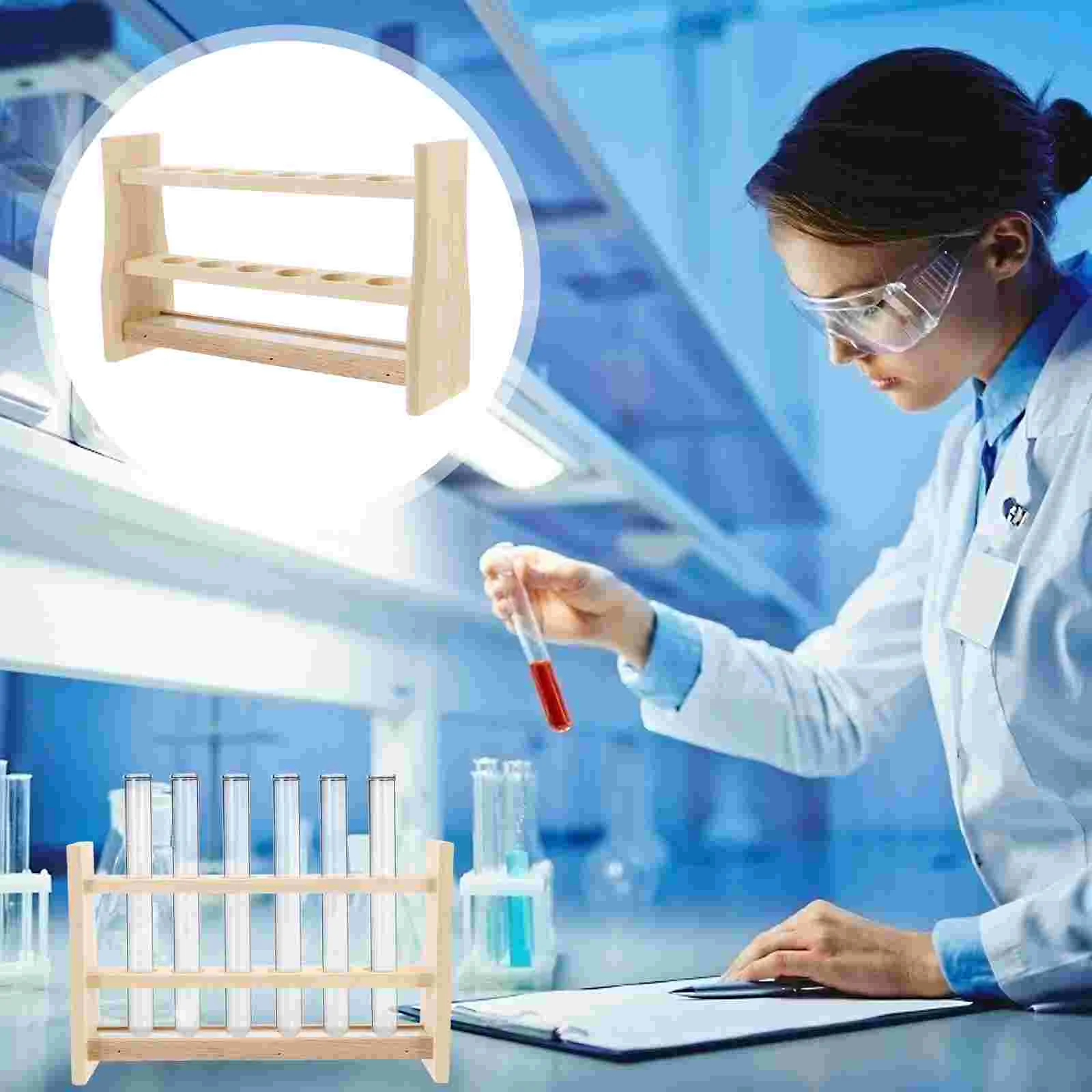 Test Tube Rack Tubes for Experiment Wooden Stand Laboratory Holder 6-holes Storage Shelf
Test Tube Rack Tubes for Experiment Wooden Stand Laboratory Holder 6-holes Storage Shelf