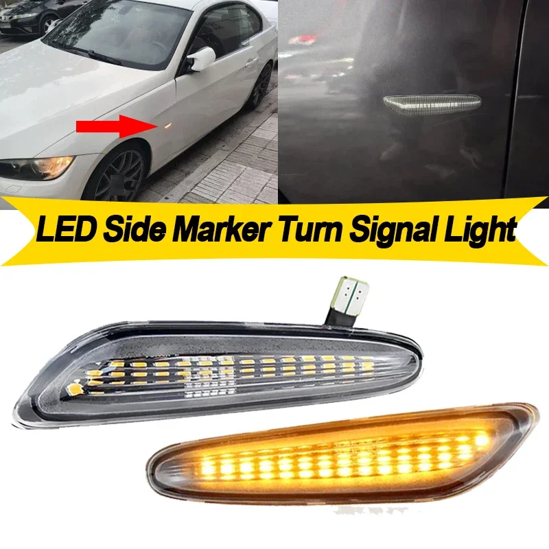 2PCS For BMW 3 Series E46 2002-2005 E90 E91 E92 E93 2007-2011 Sequential Flashing LED Turn Signal Side Marker Light
2PCS For BMW 3 Series E46 2002-2005 E90 E91 E92 E93 2007-2011 Sequential Flashing LED Turn Signal Side Marker Light