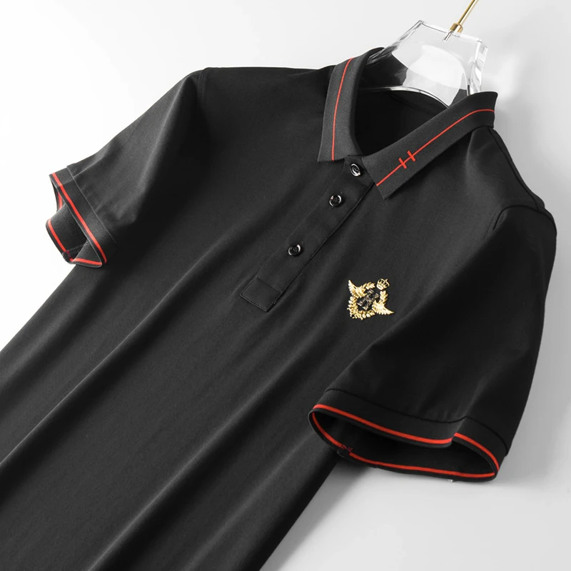 High Quality Business Casual Polo Shirt for Men Fashion Embroidery Short Sleeve Slim T-shirts Men Lapel Social Golf Men Clothing
High Quality Business Casual Polo Shirt for Men Fashion Embroidery Short Sleeve Slim T-shirts Men Lapel Social Golf Men Clothing