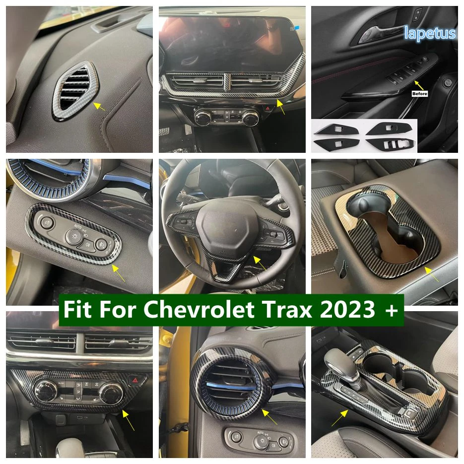 Lights Control / Window Lift Button / Air Outlet / Gear Box Cover Trim For Chevrolet Trax 2023 2024 Carbon Fiber Car Accessories
Lights Control / Window Lift Button / Air Outlet / Gear Box Cover Trim For Chevrolet Trax 2023 2024 Carbon Fiber Car Accessories