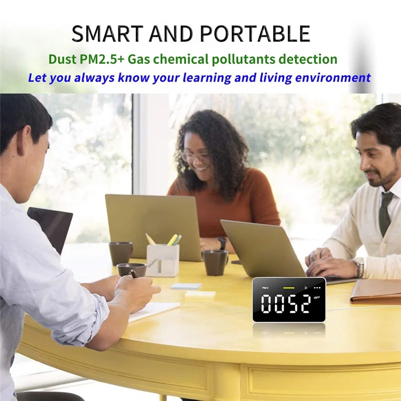 【HOT】1 PCS Air Quality Monitor, Indoor Air Quality Meter Detects PM2.5 And Vocs, White Plastic For Home Office School Hotel 
【HOT】1 PCS Air Quality Monitor, Indoor Air Quality Meter Detects PM2.5 And Vocs, White Plastic For Home Office School Hotel