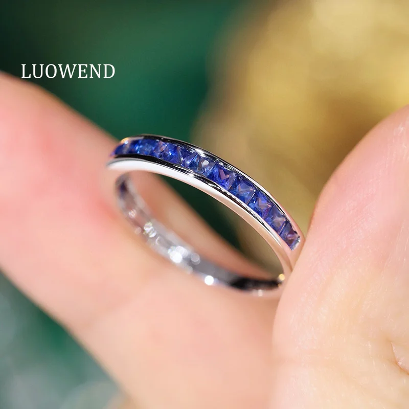 Кольца LUOWEND из 100% белого золота 18 карат, элегантный классический дизайн, обручальное кольцо с натуральным сапфиром для женщин, подарок на высокую годовщину
Кольца LUOWEND из 100% белого золота 18 карат, элегантный классический дизайн, обручальное кольцо с натуральным сапфиром для женщин, подарок на высокую годовщину
