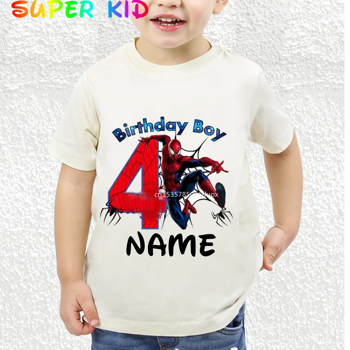 3 4 5 6 7 8 Spiderman Birthday Boy Shirt Birthday Custom Name Kid Shirt Children Spiderman Birthday White Short Sleeved T-shirt
3 4 5 6 7 8 Spiderman Birthday Boy Shirt Birthday Custom Name Kid Shirt Children Spiderman Birthday White Short Sleeved T-shirt