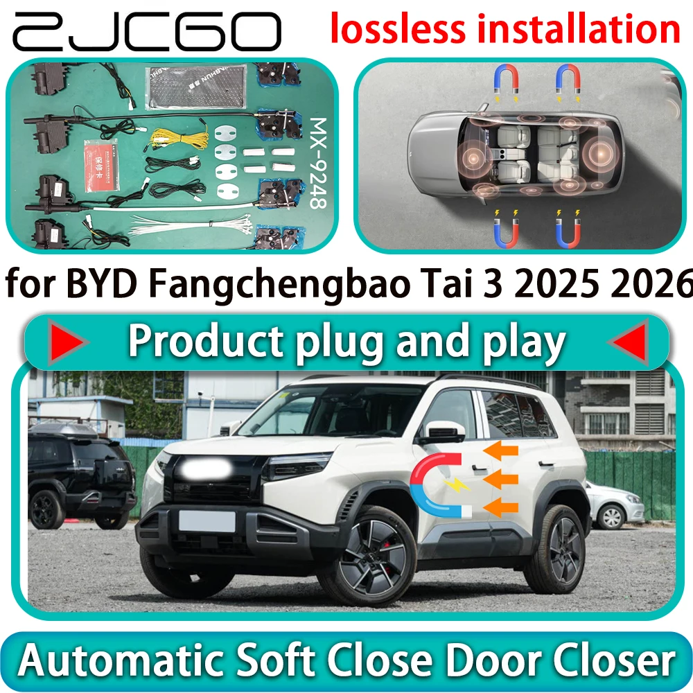 ZJCGO for BYD Fangchengbao Tai 3 2025 2026 Auto Pull Car Soft Close Door Kit Power Latch Electric Door Catch Soft Closing Assist
ZJCGO for BYD Fangchengbao Tai 3 2025 2026 Auto Pull Car Soft Close Door Kit Power Latch Electric Door Catch Soft Closing Assist
