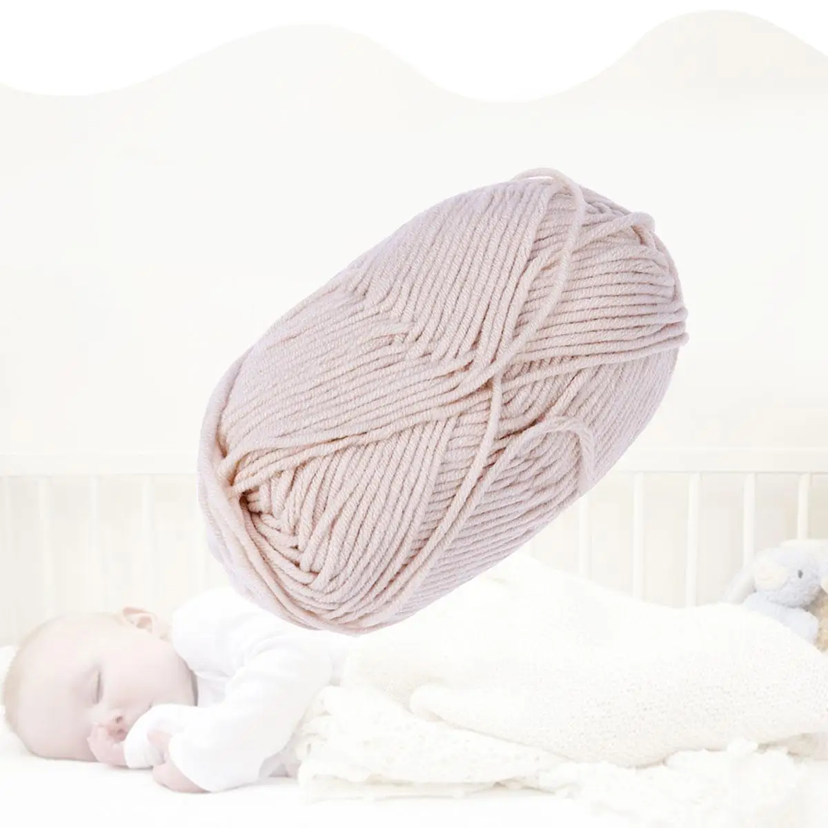 50g Milk Cotton Yarn Cotton Chunky Hand-woven Crochet Knitting Wool Yarn Warm Yarn for Sweaters Hats Scarves DIY (Khaki White)
50g Milk Cotton Yarn Cotton Chunky Hand-woven Crochet Knitting Wool Yarn Warm Yarn for Sweaters Hats Scarves DIY (Khaki White)