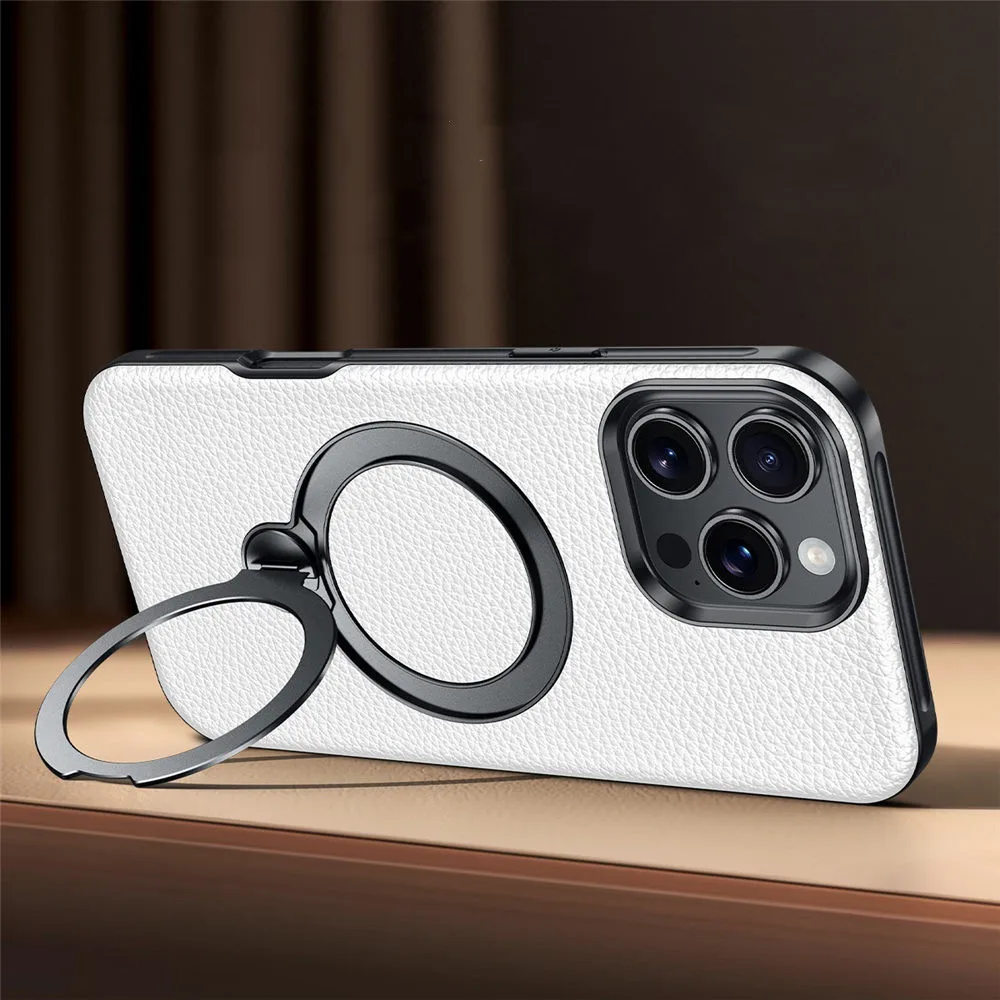 Магнитный чехол из натуральной яловой кожи личи для iPhone 15, 16 Pro Max, чехол с кольцевым кронштейном
Магнитный чехол из натуральной яловой кожи личи для iPhone 15, 16 Pro Max, чехол с кольцевым кронштейном