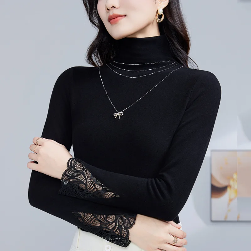 Новинка 2025, осенне-зимняя водолазка с длинными рукавами, утепленная бархатная женская футболка, модные повседневные однотонные кружевные топы
Новинка 2025, осенне-зимняя водолазка с длинными рукавами, утепленная бархатная женская футболка, модные повседневные однотонные кружевные топы