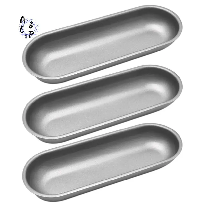 A68P-Hot Dog Mold Carbon Steel Sausage Molds Non Stick Bakeware Oval Hotdog Bun Baking Pan For DIY Homemade Bread Tool 3Pcs
A68P-Hot Dog Mold Carbon Steel Sausage Molds Non Stick Bakeware Oval Hotdog Bun Baking Pan For DIY Homemade Bread Tool 3Pcs