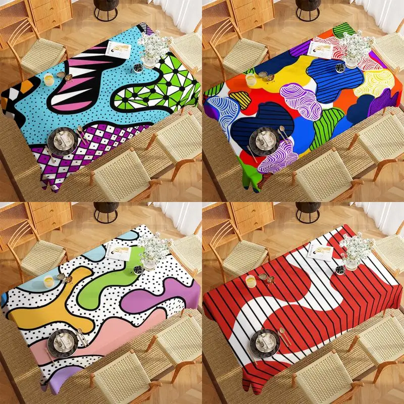 Colorful Abstract Tablecloth Restaurant Kitchen Tablecloth Living Room Home Decoration Rectangular Party Decoration
Colorful Abstract Tablecloth Restaurant Kitchen Tablecloth Living Room Home Decoration Rectangular Party Decoration