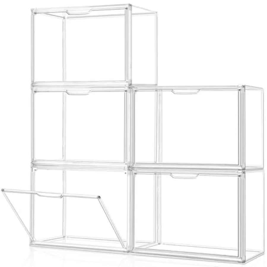 Purse Organizer for Closet, Pack Stackable Storage Bins, Clear Acrylic Display Case with Magnetic Door, Closet Organizers and S
Purse Organizer for Closet, Pack Stackable Storage Bins, Clear Acrylic Display Case with Magnetic Door, Closet Organizers and S