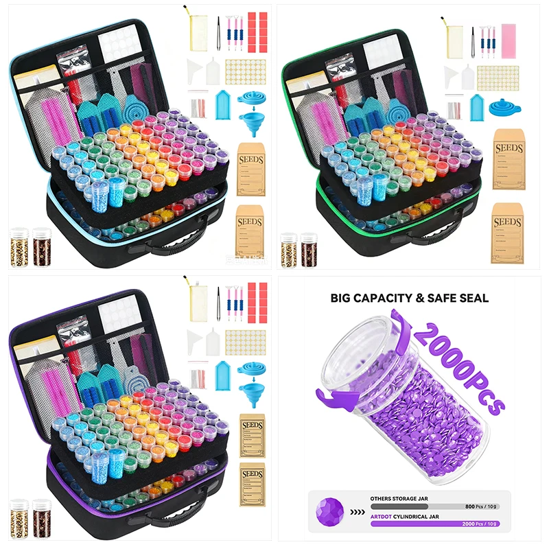 120 Round Bottles Diamond Painting Storage Case, Double Layer Jewelry Organizer, 5D DIY Art Bead Container Tool Accessory Kit
120 Round Bottles Diamond Painting Storage Case, Double Layer Jewelry Organizer, 5D DIY Art Bead Container Tool Accessory Kit