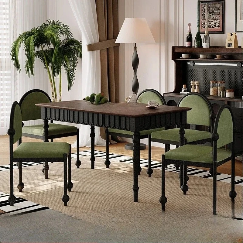 French pure solid wood dining table chairs restaurant antique rectangular American 1.4 meters 1.6 meters rice table househol
French pure solid wood dining table chairs restaurant antique rectangular American 1.4 meters 1.6 meters rice table househol