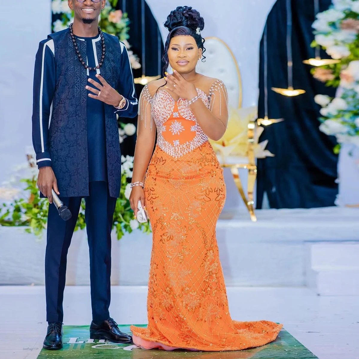 Elegant African Wedding Reception Dresses Organza Crystals Lace Black Women Birthday Dress Nigerian Formal Party Dresses Custom
Elegant African Wedding Reception Dresses Organza Crystals Lace Black Women Birthday Dress Nigerian Formal Party Dresses Custom