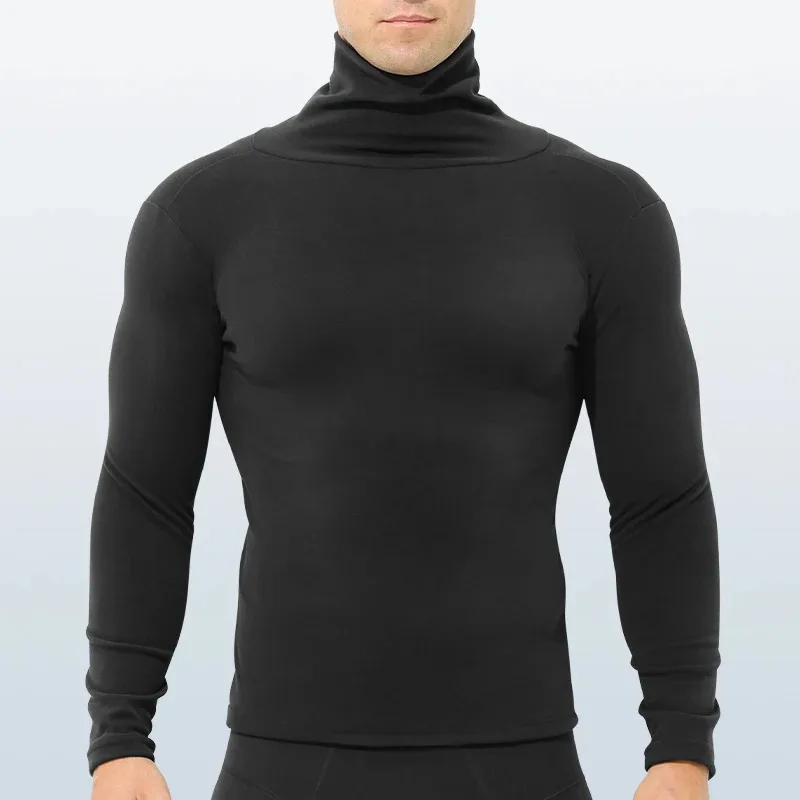 1pc Add fleece thick autumn coat men's high collar warm winter underwear base shirt slim body to wear long sleeve single top
1pc Add fleece thick autumn coat men's high collar warm winter underwear base shirt slim body to wear long sleeve single top