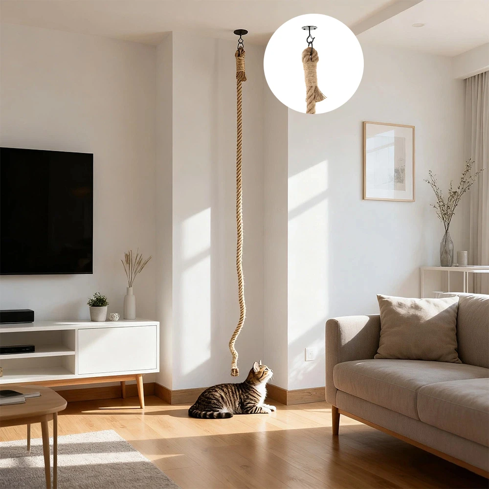 Cat Climbing Rope Natural Sisal Interactive Cat Toy for Indoor Kitten Play Exercise and Claw Grinding Cat Activity Accessory
Cat Climbing Rope Natural Sisal Interactive Cat Toy for Indoor Kitten Play Exercise and Claw Grinding Cat Activity Accessory